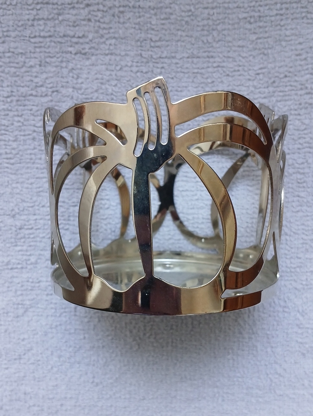 Bath & Body Works Fall Pumpkin Silver Candle Holder Sleeve